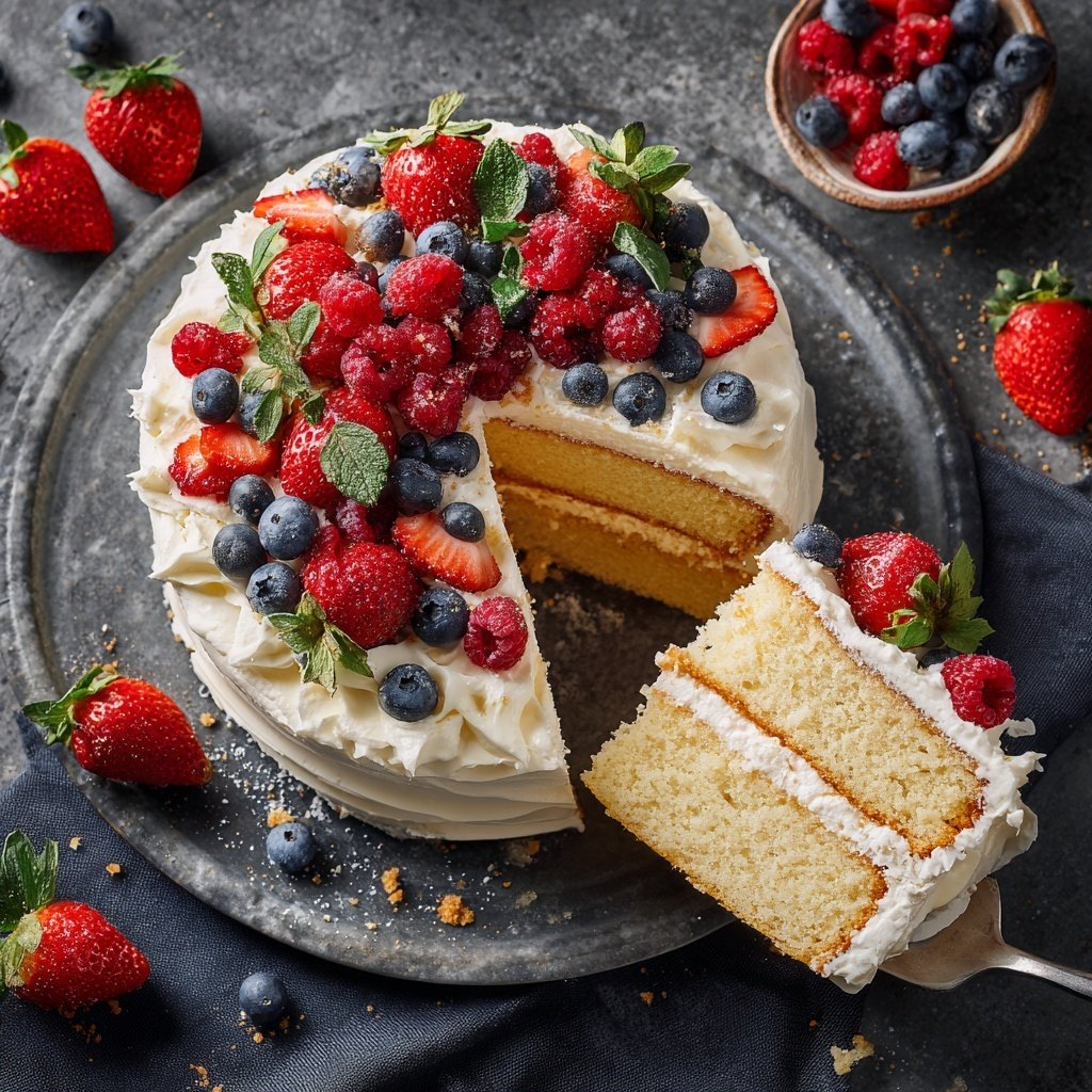 Dessert Vanilla Sponge Cake