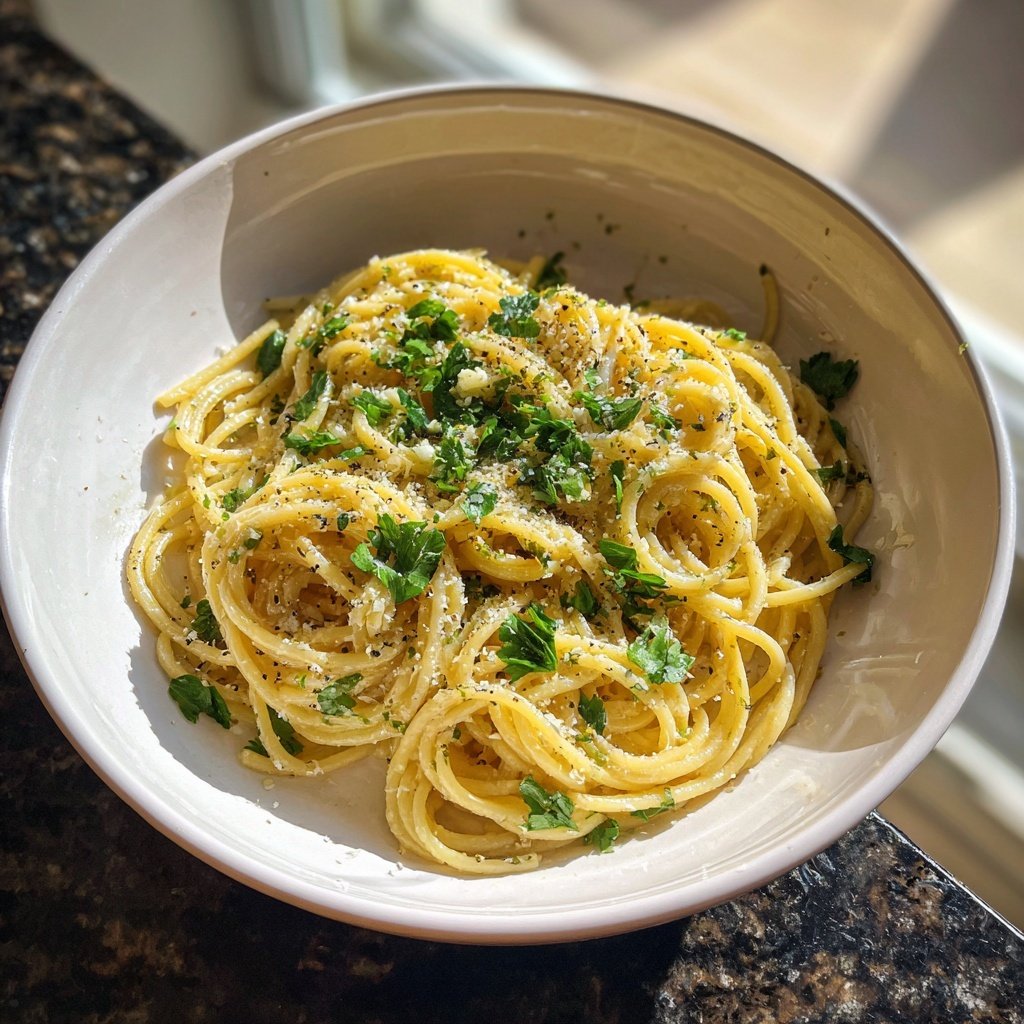 Quick Garlic Butter Pasta