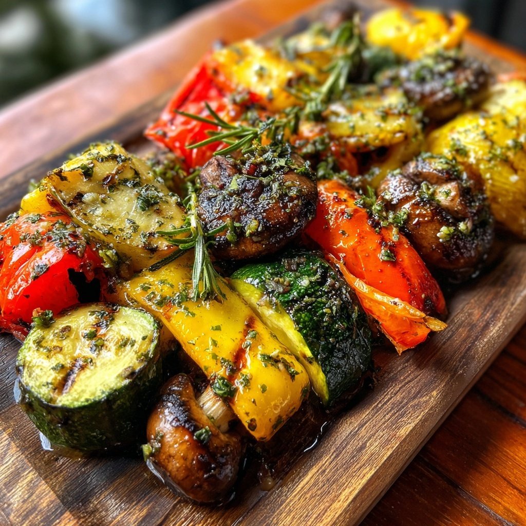 Healthy Lemon Herb Grilled Veggies