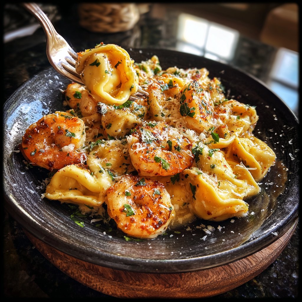 Garlic Butter Shrimp Tortellini
